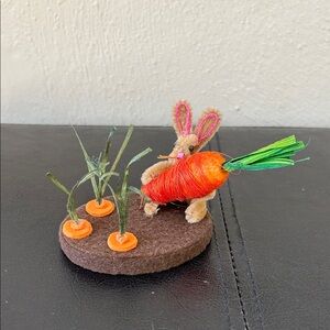 Handmade Bunny with Carrot decoration